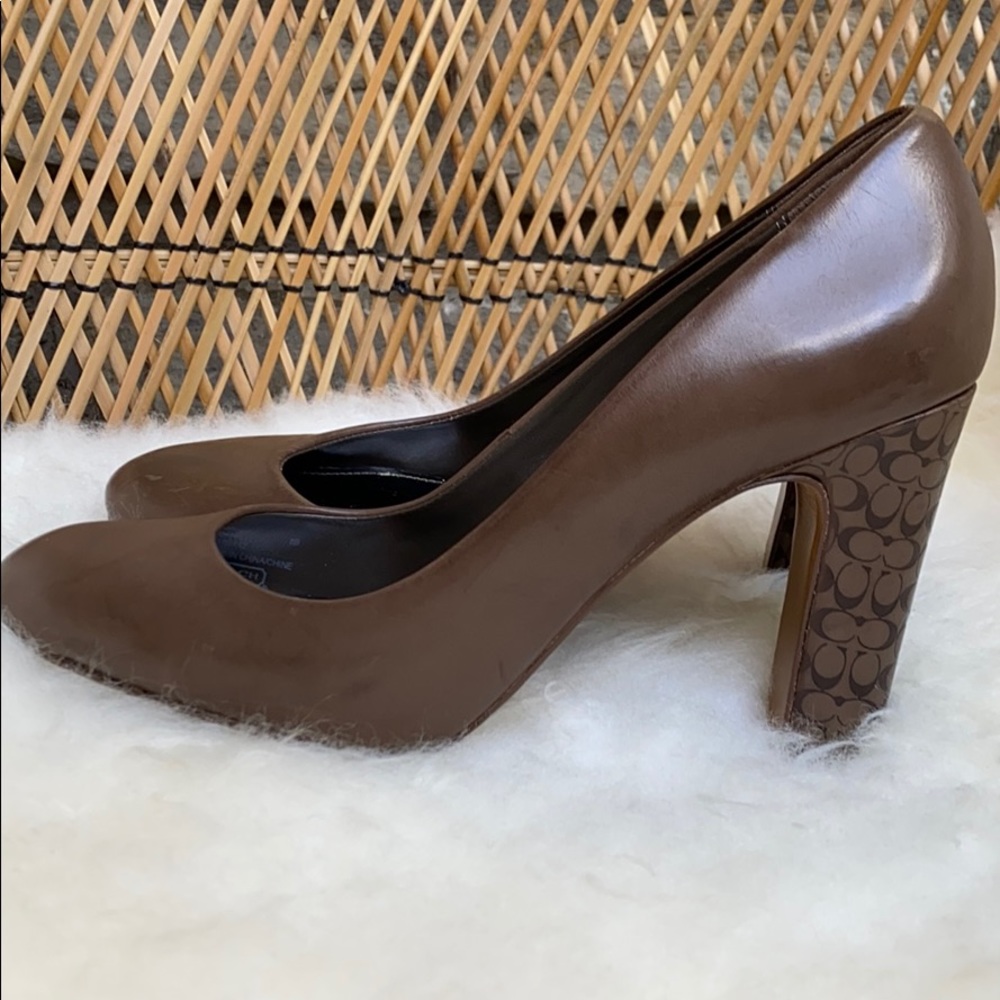 Coach leather heels